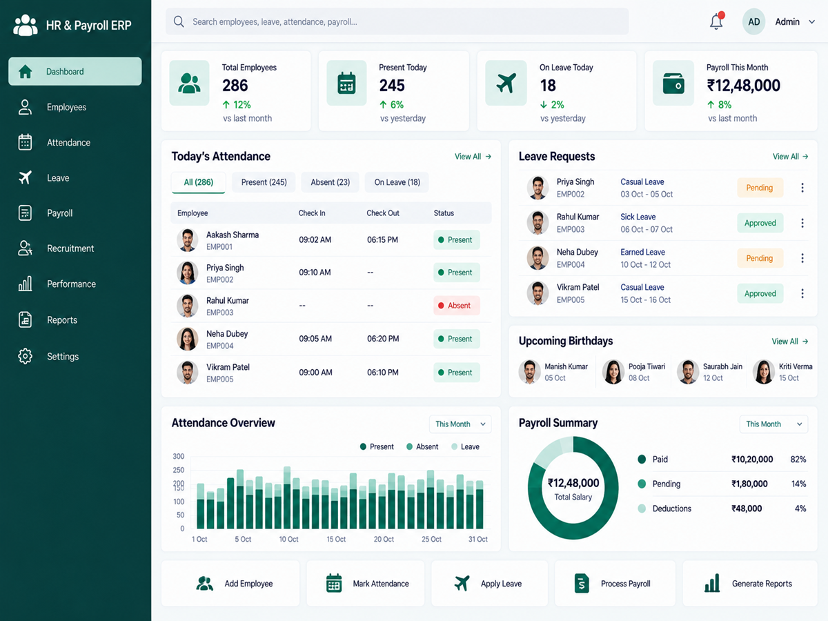 HR & Payroll ERP