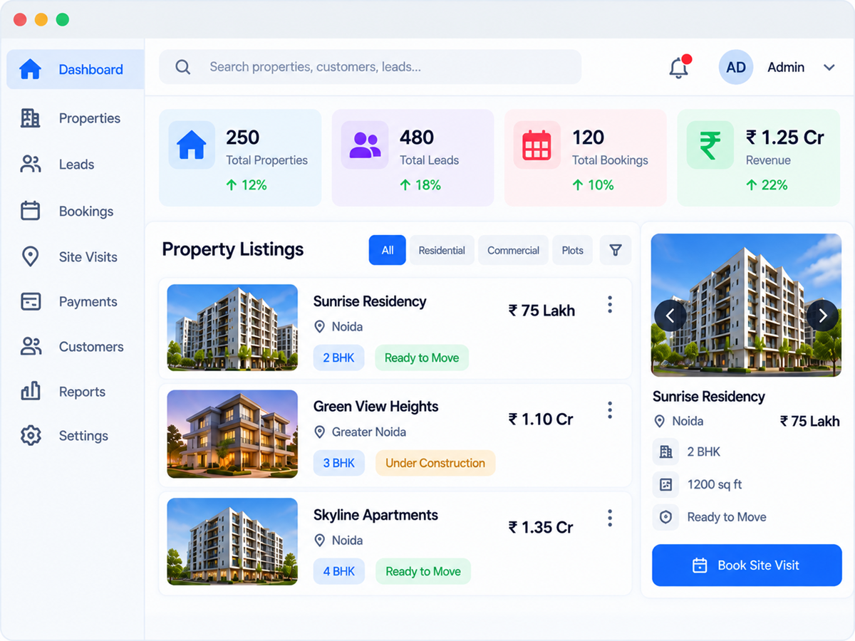Property Booking & CRM