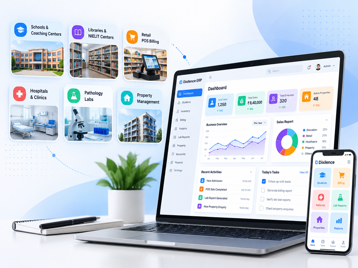 SaaS ERP Services for Education, POS, Healthcare & Property